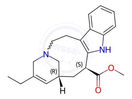 Chemical structure of 16α-Carbomethoxycleavamine