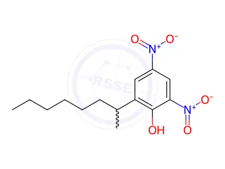 Chemical structure of 2,4-Dinitro-6-(octan-2-yl)phenol