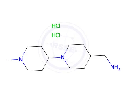Chemical structure of [(1-methyl-1,4-bipiperidin-4-yl)methyl]amine dihydrochloride