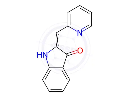 Chemical structure of 2-(Pyridin-2-ylmethylene)indolin-3-one