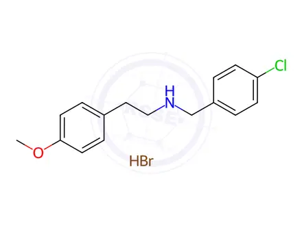 Chemical structure of N-(4-chlorobenzyl)-2-(4-methoxyphenyl)ethan-1-amine hydrobromide