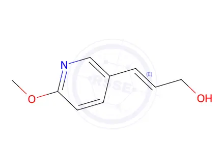 Chemical structure of 2-Propen-1-ol,3-(6-methoxy-3-pyridinyl)-,(2E)-(9CI)