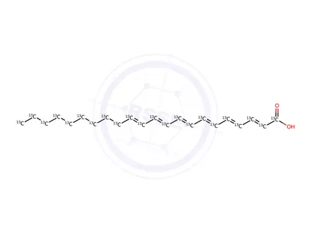Chemical structure of Docosahexaenoic Acid-13C22