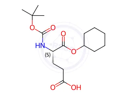 Chemical structure of Boc-Glu-OcHex