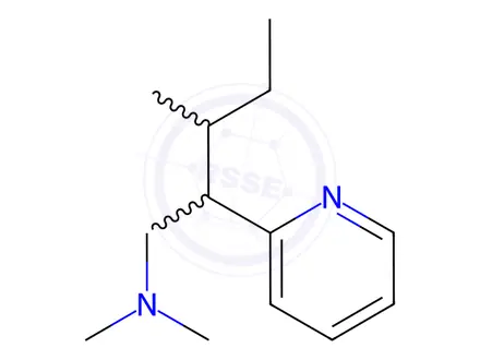 Chemical structure of 2-[1-[(Dimethylamino)methyl]-2-methylbutyl]pyridine