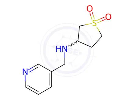 Chemical structure of 3-((Pyridin-3-ylmethyl)amino)tetrahydrothiophene 1,1-dioxide