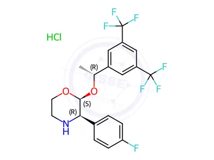 Chemical structure of Aprepitant Impurity 7 (Hydrochloride)