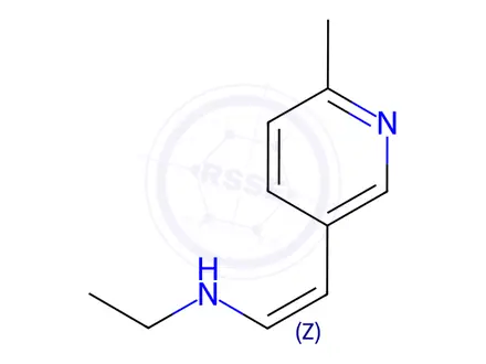 Chemical structure of (Z)-N-ethyl-2-(6-methyl-3-pyridyl)vinylamine