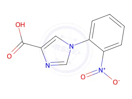Chemical structure of 1-(2-Nitrophenyl)imidazole-4-carboxylic acid