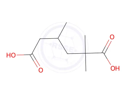 Chemical structure of 2,4,4-Trimethylhexanedioic acid