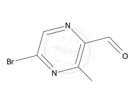Chemical structure of 3-Amino-5-bromopyrazine-2-carbaldehyde