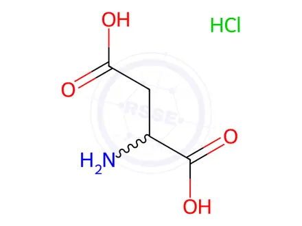 Chemical structure of L-Aspartic acid hydrochloride