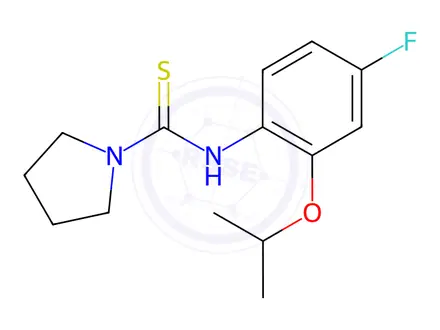 Chemical structure of N-(4-Fluoro-2-isopropoxyphenyl)-pyrrolidine-1-carbothioamide