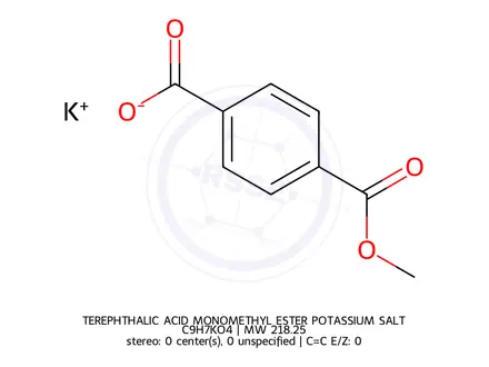 Chemical structure of TEREPHTHALIC ACID MONOMETHYL ESTER POTASSIUM SALT