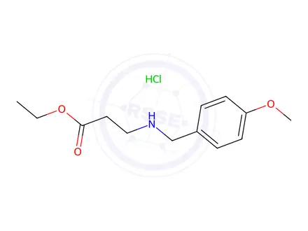 Chemical structure of ethyl 3-((4-methoxybenzyl)amino)propanoate hydrochloride