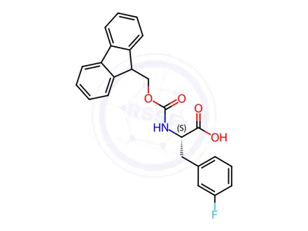 Chemical structure of Fmoc-m-fluoro-Phe-OH