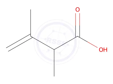 Chemical structure of 2,3-Dimethyl-3-butenoic Acid