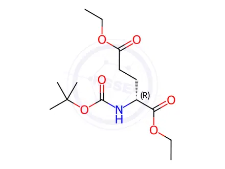Chemical structure of (R)-Diethyl 2-((tert-butoxycarbonyl)amino)pentanedioate