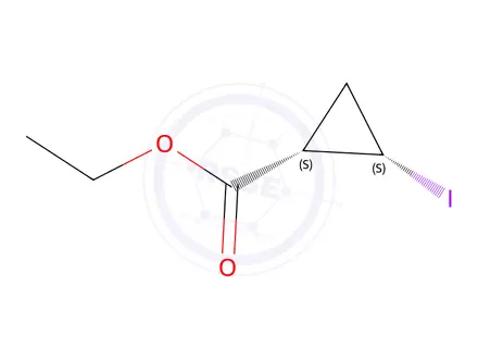 Chemical structure of ethyl (1S,2S)-2-iodocyclopropane-1-carboxylate