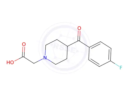 Chemical structure of 2-(4-(4-Fluorobenzoyl)piperidin-1-yl)acetic acid