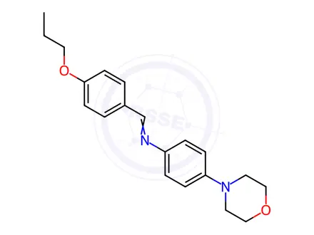 Chemical structure of N-(4-morpholinophenyl)-1-(4-propoxyphenyl)methanimine