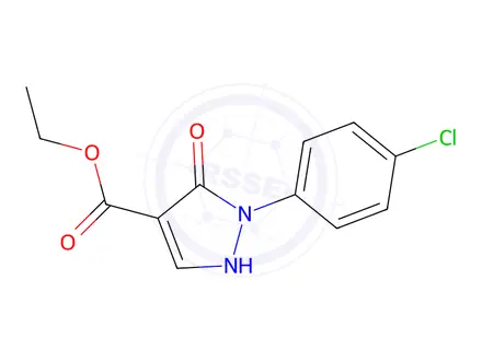 Chemical structure of Ethyl 2-(4-chlorophenyl)-3-oxo-2,3-dihydro-1H-pyrazole-4-carboxylate
