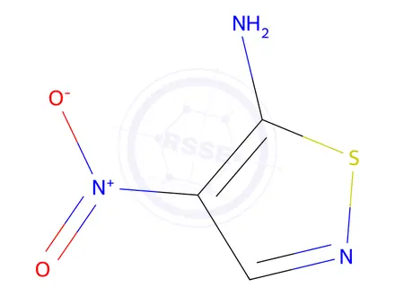 Chemical structure of 5-Isothiazolamine,4-nitro-(9CI)