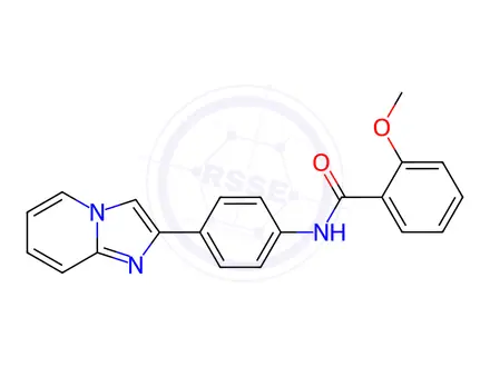 Chemical structure of N-(4-(Imidazo[1,2-a]pyridin-2-yl)phenyl)-2-methoxybenzamide
