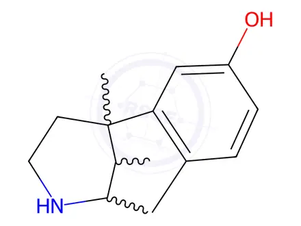 Chemical structure of (-)-NORMETAZOCINE