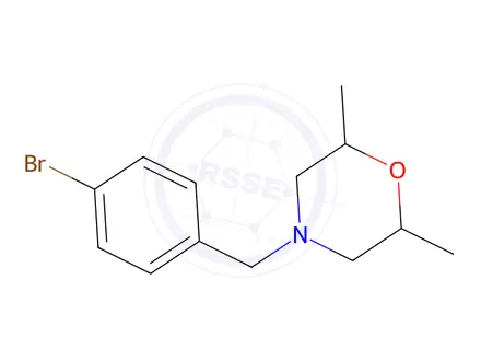 Chemical structure of (2S,6R)-4-(4-bromobenzyl)-2,6-dimethylmorpholine
