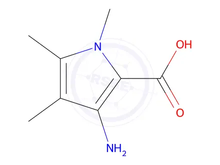 Chemical structure of 3-Amino-1,4,5-trimethyl-1H-pyrrole-2-carboxylic acid