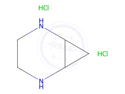 Chemical structure of 2,5-Diaza-bicyclo[4.1.0]heptane dihydrochloride