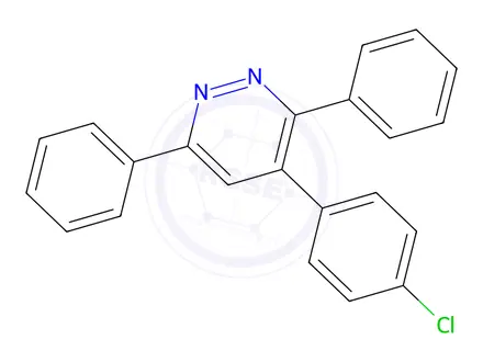 Chemical structure of 4-(4-Chlorophenyl)-3,6-diphenylpyridazine