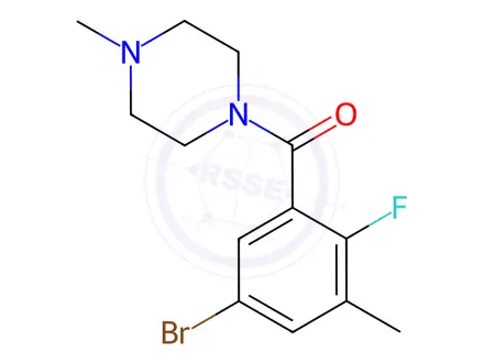 Chemical structure of (5-Bromo-2-fluoro-3-methylphenyl)(4-methylpiperazin-1-yl)methanone