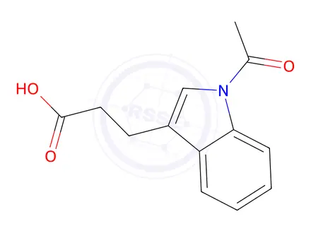 Chemical structure of 3-(1-Acetyl-1H-indol-3-yl)propanoic acid