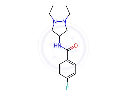 Chemical structure of N-(1,2-Diethylpyrazolidin-4-yl)-4-fluorobenzamide