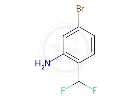 Chemical structure of 5-Bromo-2-(difluoromethyl)aniline