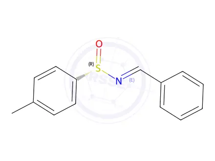 Chemical structure of (S)-(+)-P-TOLUENESULFINAMIDE N-BENZYLIDENE