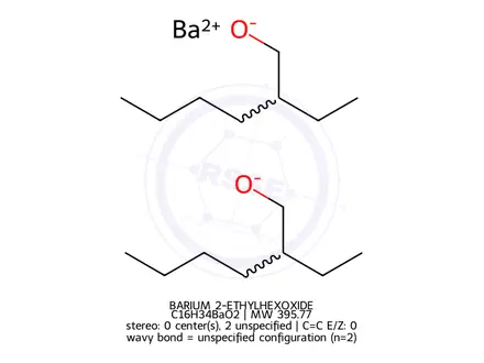 Chemical structure of BARIUM 2-ETHYLHEXOXIDE