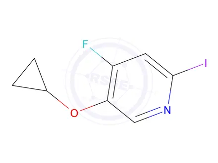 Chemical structure of 5-Cyclopropoxy-4-fluoro-2-iodopyridine