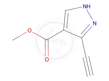 Chemical structure of Methyl 3-ethynyl-1H-pyrazole-4-carboxylate