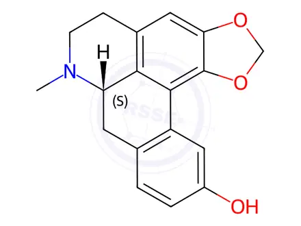 Chemical structure of [7aS,(+)]-6,7,7a,8-Tetrahydro-7-methyl-5H-benzo[g]-1,3-benzodioxolo[6,5,4-de]quinoline-11-ol