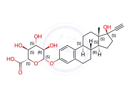 Chemical structure of Ethynyl Estradiol 3-beta-D-Glucuronide