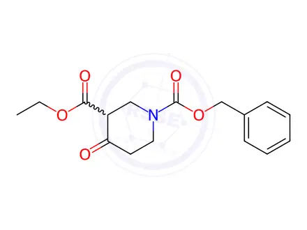Chemical structure of 1-Benzyl 3-ethyl 4-oxopiperidine-1,3-dicarboxylate