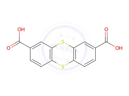 Chemical structure of 2,8-Thianthrenedicarboxylic Acid
