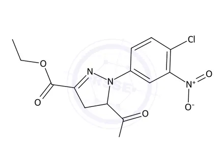 Chemical structure of 1-(4-Chloro-3-nitrophenyl)-3-(ethoxycarbonyl)-4,5-dihydro-1h-pyrazole-5-carboxylic acid