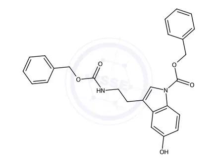 Chemical structure of N,N-Dibenzyloxycarbonyl Serotonin