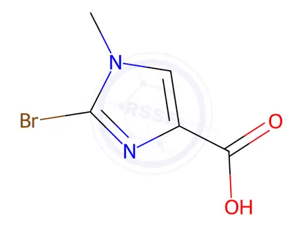 Chemical structure of 2-Bromo-1-methyl-1H-imidazole-4-carboxylic Acid