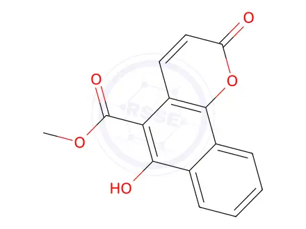 Chemical structure of rubilactone