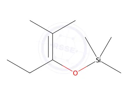 Chemical structure of Silane, [(1-ethyl-2-methyl-1-propenyl)oxy]trimethyl-